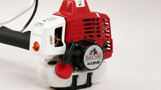 The Rancher RXB45 power head: intake housing, engine and the RANCHER RXB45 nameplate